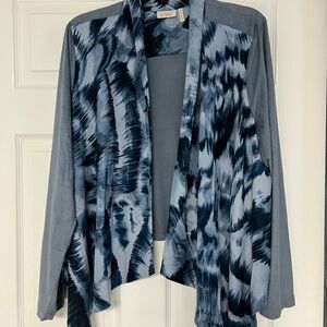 LOGO Collection Abstract Blue Women's Cardigan